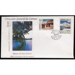 Upaep Bolivia 757/58 1990 Chipaya monte Potosí SPD FDC Sobre Primer Día Upaep Bolivia 757/58 1990 Chipaya monte Potosí SPD FDC Sobre Primer Día