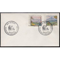 El Salvador 1087/88 1990 Volcán Chicontepec SPD FDC Sobre Primer Día El Salvador 1087/88 1990 Volcán Chicontepec SPD FDC Sobre Primer Día