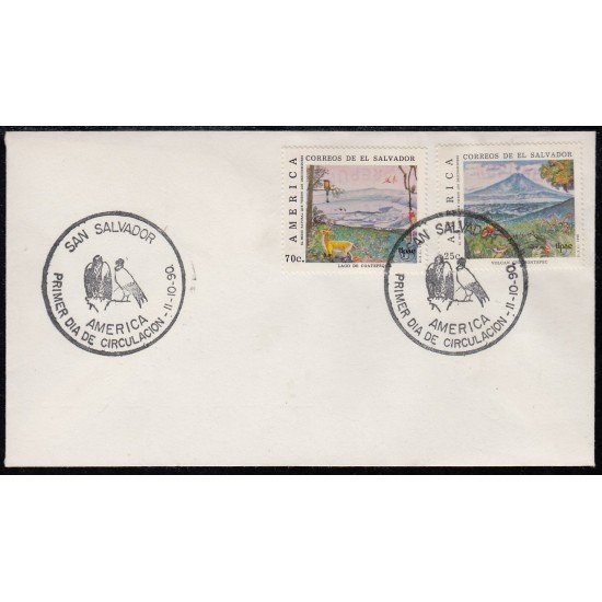 El Salvador 1087/88 1990 Volcán Chicontepec SPD FDC Sobre Primer Día El Salvador 1087/88 1990 Volcán Chicontepec SPD FDC Sobre Primer Día