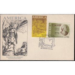 Upaep Uruguay 1367/68 1991 Río la Plata Américo Vespuccio SPD FDC Sobre Primer Día Upaep Uruguay 1367/68 1991 Río la Plata Américo Vespuccio SPD FDC Sobre Primer Día
