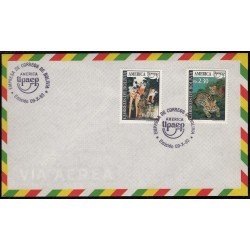 Upaep Bolivia 836/37 1993 Saimiri sciures Leopardus SPD FDC Sobre Primer Día Upaep Bolivia 836/37 1993 Saimiri sciures Leopardus SPD FDC Sobre Primer Día