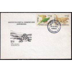 Upaep Rep. Dominicana 1117/18 1993 Aratinga Cyclura SPD FDC Sobre Primer Día Upaep Rep. Dominicana 1117/18 1993 Aratinga Cyclura SPD FDC Sobre Primer Día
