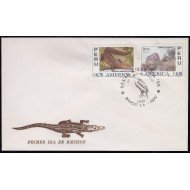 Upaep Perú 1076/77 1995 Reseva Lachay Crocodylus SPD FDC Sobre Primer Día Upaep Perú 1076/77 1995 Reseva Lachay Crocodylus SPD FDC Sobre Primer Día
