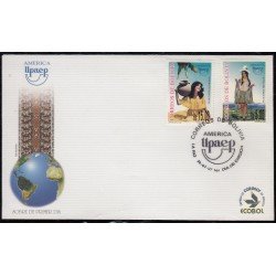 Upaep Bolivia 1996 Traje típico del Valle y Oriental SPD FDC Sobre Primer Día Upaep Bolivia 1996 Traje típico del Valle y Oriental SPD FDC Sobre Primer Día