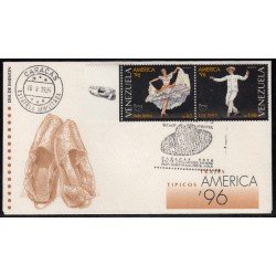 Upaep Venezuela 1835/36 1996 Traje típico SPD FDC Sobre Primer Día Upaep Venezuela 1835/36 1996 Traje típico SPD FDC Sobre Primer Día