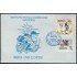 Upaep Rep. Dominicana 1285/86 1997 Cartero motocicleta SPD FDC Sobre Primer Día