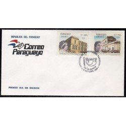 Upaep Paraguay 2764/65 1998 Serafina Davalos SPD FDC Sobre Primer Día Upaep Paraguay 2764/65 1998 Serafina Davalos SPD FDC Sobre Primer Día