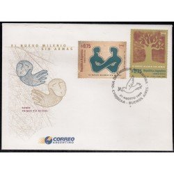 Upaep Argentina 2103/04 1999 Siluetas Árbol simbólico SPD FDC Sobre Primer Día Upaep Argentina 2103/04 1999 Siluetas Árbol simbólico SPD FDC Sobre Primer Día