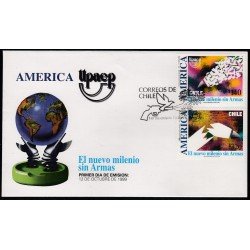 Upaep Chile 1513/14 1999 Misil convertido en mensajes SPD FDC Sobre Primer Día Upaep Chile 1513/14 1999 Misil convertido en mensajes SPD FDC Sobre Primer Día