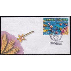 Upaep Colombia 1117/18 654/55 1999 Manos lanzando Flores SPD FDC Sobre Primer Día Upaep Colombia 1117/18 654/55 1999 Manos lanzando Flores SPD FDC Sobre Primer Día
