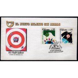Upaep El Salvador 1427/28 1999 Prohibidas las armas SPD FDC Sobre Primer Día Upaep El Salvador 1427/28 1999 Prohibidas las armas SPD FDC Sobre Primer Día