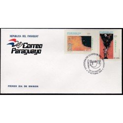 Upaep Paraguay 2789/90 1999 Dibujo Ricardo Migliorisi SPD FDC Sobre Primer Día Upaep Paraguay 2789/90 1999 Dibujo Ricardo Migliorisi SPD FDC Sobre Primer Día