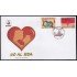 Upaep Bolivia 1061/62 2000 Pareja Lazo Rojo SPD FDC Sobre Primer Día