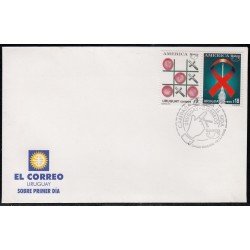 Upaep Uruguay 1925/26 2000 preservativos jeringuilla SPD FDC Sobre Primer Día Upaep Uruguay 1925/26 2000 preservativos jeringuilla SPD FDC Sobre Primer Día