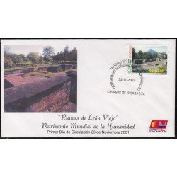 Upaep Nicaragua 2531 2001 Ruinas de León Viejo SPD FDC Sobre Primer Día Upaep Nicaragua 2531 2001 Ruinas de León Viejo SPD FDC Sobre Primer Día