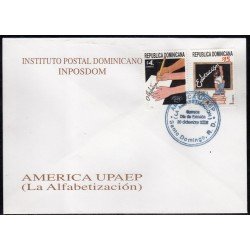 Upaep Rep. Dominicana 1478/79 2002 Alfabetización SPD FDC Sobre Primer Día Upaep Rep. Dominicana 1478/79 2002 Alfabetización SPD FDC Sobre Primer Día