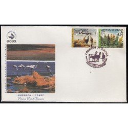 Upaep Bolivia 2422/23 2003 Chenopodium Lama guanicoe SPD FDC Sobre Primer Día Upaep Bolivia 2422/23 2003 Chenopodium Lama guanicoe SPD FDC Sobre Primer Día