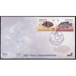 Upaep Costa Rica 722/23 2003 Archocentrus Astatheros SPD FDC Sobre Primer Día Upaep Costa Rica 722/23 2003 Archocentrus Astatheros SPD FDC Sobre Primer Día