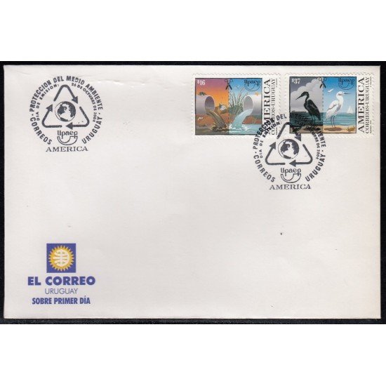 Upaep Uruguay 2191/92 2004 Agua contaminada y limpia SPD FDC Sobre Primer Día Upaep Uruguay 2191/92 2004 Agua contaminada y limpia SPD FDC Sobre Primer Día