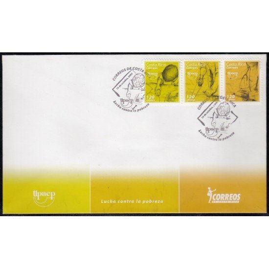 Upaep Costa Rica 776/78 2005 Lucha contra la pobreza SPD FDC Sobre Primer Día Upaep Costa Rica 776/78 2005 Lucha contra la pobreza SPD FDC Sobre Primer Día