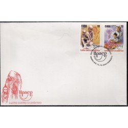 Upaep Cuba 4279/80 2005 Lucha contra la pobreza SPD FDC Sobre Primer Día Upaep Cuba 4279/80 2005 Lucha contra la pobreza SPD FDC Sobre Primer Día