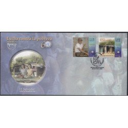 Upaep El Salvador 1613/14 2005 Lucha contra la pobreza SPD FDC Sobre Primer Día Upaep El Salvador 1613/14 2005 Lucha contra la pobreza SPD FDC Sobre Primer Día