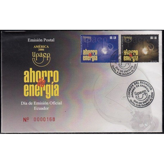 Upaep Ecuador 1926/27 2006 Ahorro de energía SPD FDC Sobre Primer Día Upaep Ecuador 1926/27 2006 Ahorro de energía SPD FDC Sobre Primer Día