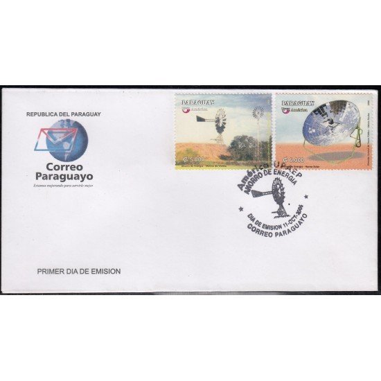 Upaep Paraguay 2961/62 2006 Molino de Viento SPD FDC Sobre Primer Día Upaep Paraguay 2961/62 2006 Molino de Viento SPD FDC Sobre Primer Día
