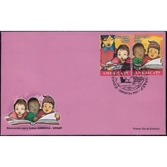 Upaep Perú 1698/99 2007 Educación para todos SPD FDC Sobre Primer Día Upaep Perú 1698/99 2007 Educación para todos SPD FDC Sobre Primer Día