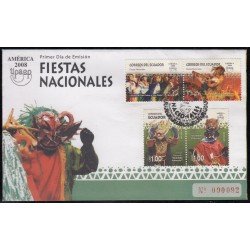Upaep Ecuador 2110/13 2008 Diablada Pillareña SPD FDC Sobre Primer Día Upaep Ecuador 2110/13 2008 Diablada Pillareña SPD FDC Sobre Primer Día