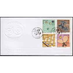 Upaep Brasil 3070/73 2009 Damas Dominó Frescobo SPD FDC Sobre Primer Día Upaep Brasil 3070/73 2009 Damas Dominó Frescobo SPD FDC Sobre Primer Día