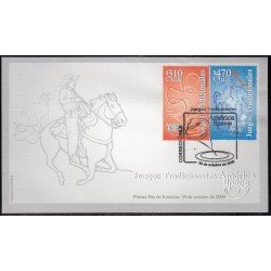 Upaep Chile 1918/19 2009 Juegos tradicionales horse SPD FDC Sobre Primer Día Upaep Chile 1918/19 2009 Juegos tradicionales horse SPD FDC Sobre Primer Día