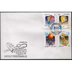 Upaep Cuba 4756/59 2009 Trompo Papalote Dominó Yaquis SPD FDC Sobre Primer Día Upaep Cuba 4756/59 2009 Trompo Papalote Dominó Yaquis SPD FDC Sobre Primer Día