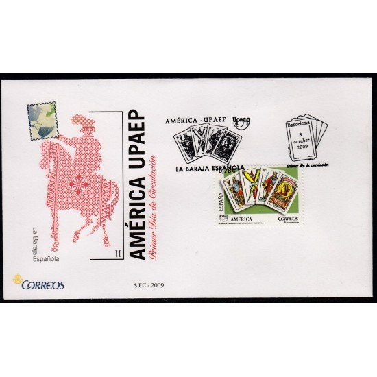 Upaep España 4513 2009 La baraja española SPD FDC Sobre Primer Día Upaep España 4513 2009 La baraja española SPD FDC Sobre Primer Día