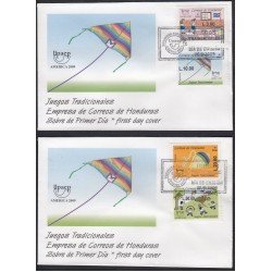 Upaep Honduras 1334/37 2009 Trompo Rayuela Papalote SPD FDC Sobre Primer Día Upaep Honduras 1334/37 2009 Trompo Rayuela Papalote SPD FDC Sobre Primer Día