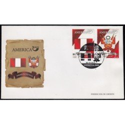 Upaep Perú 1881/82 2010 Bandera y Escudo Nacional SPD FDC Sobre Primer Día Upaep Perú 1881/82 2010 Bandera y Escudo Nacional SPD FDC Sobre Primer Día