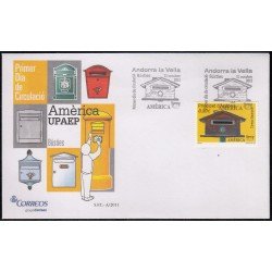 Upaep Andorra Española 2011 Busties SPD FDC Sobre Primer Día