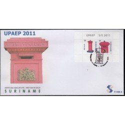 Upaep Suriname 2256/57 2011 Buzones SPD FDC Sobre Primer Día Upaep Suriname 2256/57 2011 Buzones SPD FDC Sobre Primer Día
