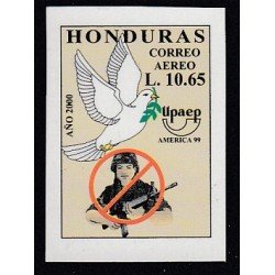 Upaep 1999 Honduras 1030 variedad Variety Imperforated paloma fauna bird Upaep 1999 Honduras 1030 variedad Variety Imperforated paloma fauna bird