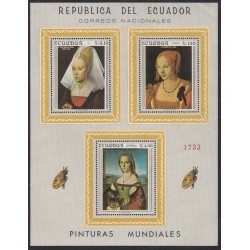 Ecuador Hojitas Michel 41 1967 Pinturas Mundiales painting Durer MNH Ecuador Hojitas Michel 41 1967 Pinturas Mundiales painting Durer MNH