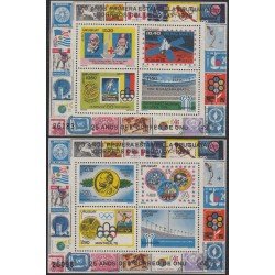 Uruguay Hojitas Michel 31/32 1975 20 Años primera estampilla uruguaya MNH