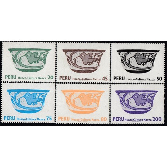 Perú 640/45 1978 Huaco Cultura Nazca MNH