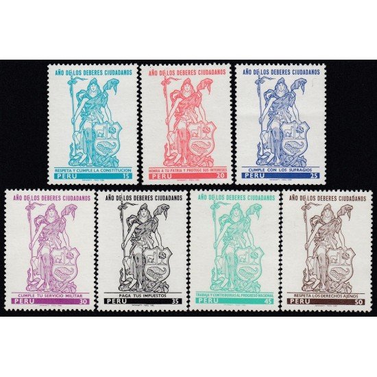 Perú 678/84 1980 Año de los deberes ciudadanos MNH 