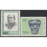 Perú 730/31 1982 Jorge Basadre Julio C. Tello MNH Perú 730/31 1982 Jorge Basadre Julio C. Tello MNH