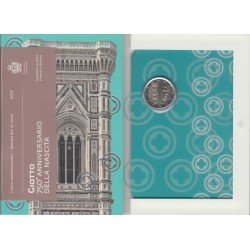 San Marino 2017 2 € euros conmemorativos Cartera Oficial  Av nacimiento Giotto 