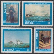Perú 784/87 1984 Homenaje al Almirante Miguel Grau barco ship MNH Perú 784/87 1984 Homenaje al Almirante Miguel Grau barco ship MNH
