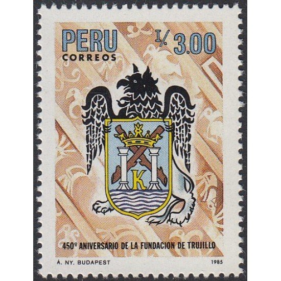 Perú 819 1986 450 Aniversario de la Fundación de Trujillo MNH