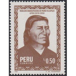 Perú 829 1986 Rebelión emancipadora de Pedro Vilcapaza Leyes MNH