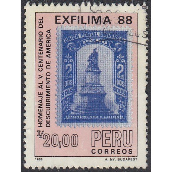 Perú 884 1988 Homenaje al V Centenario del descubrimiento de América Usado