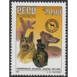 Perú 887 1988 Campeonato Mundial Canino perro dog fauna MNH